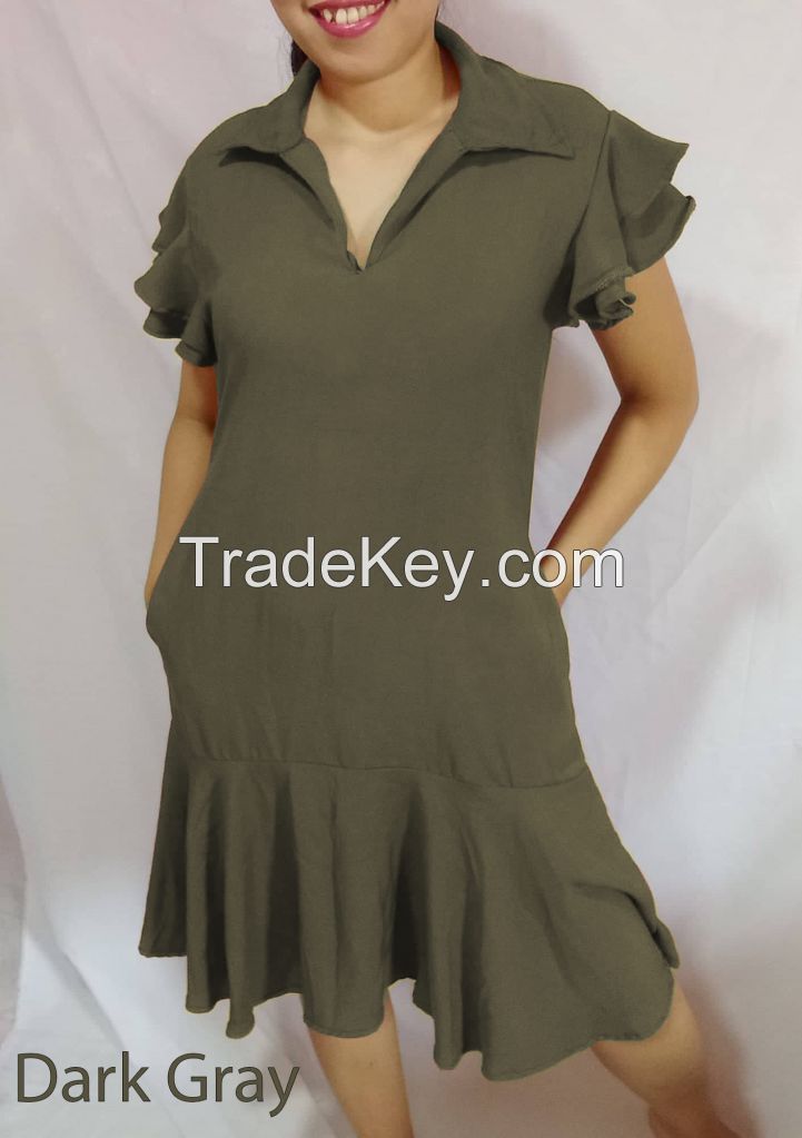 Adelyn Dress Made of Challis Fabric (Silk and Wool blend)