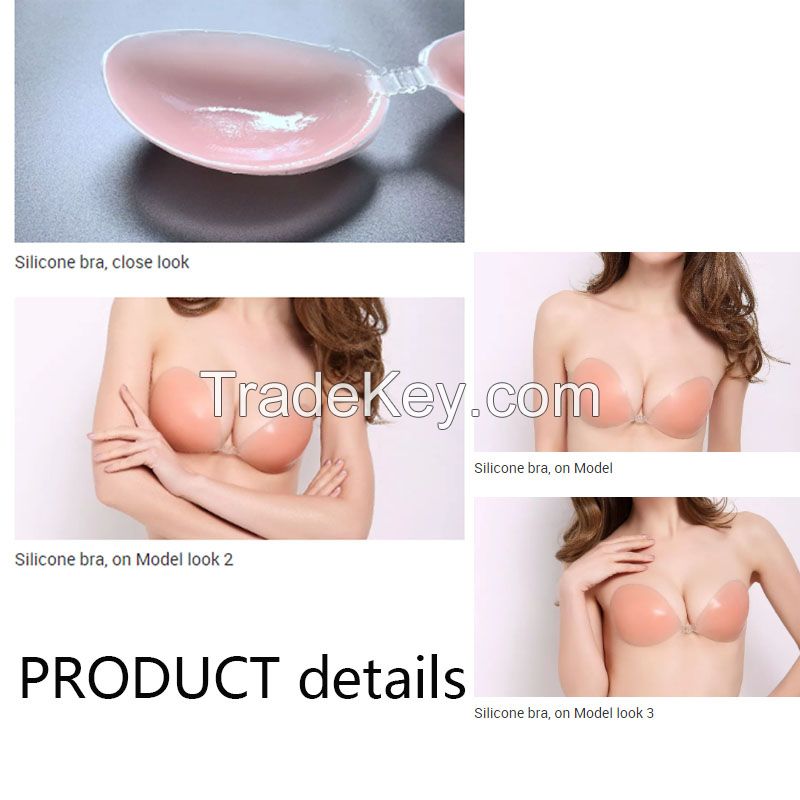 Silicone Small Invisible Bra Stickers for Women's Wedding Dresses with Strapless Gathering Special for Bridal Underwear
