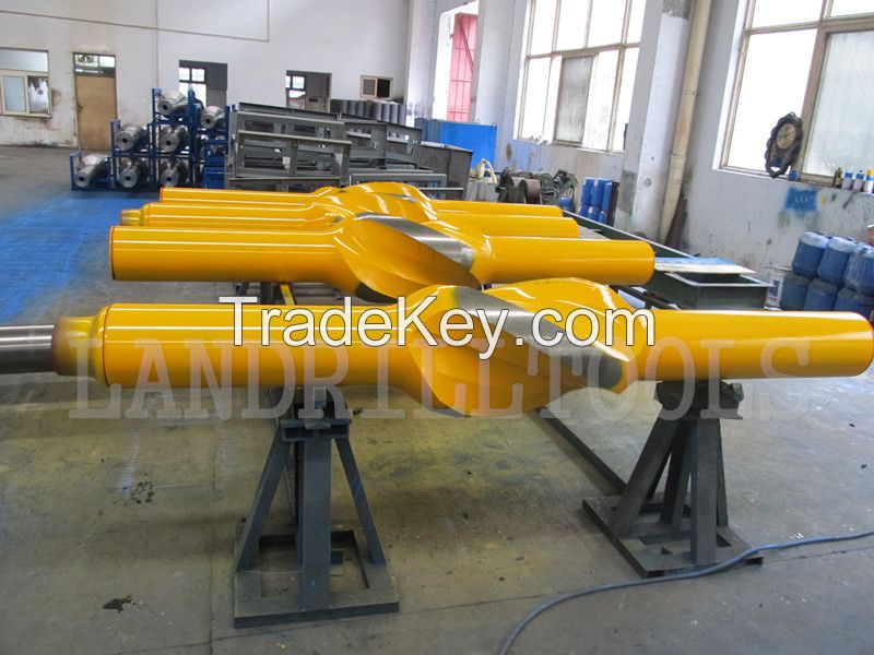 integral spiral blade string drilling stabilizer on oilfield for drilling hole down hole tools