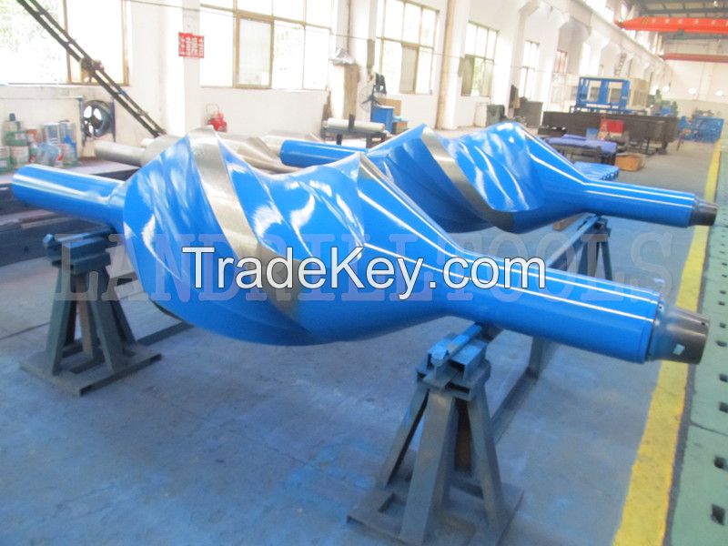 integral spiral blade string drilling stabilizer on oilfield for drilling hole down hole tools