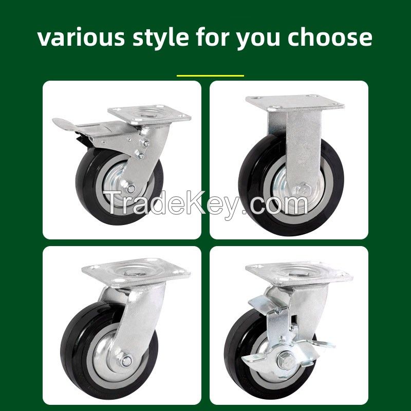  4 5 6 8 Inch PVC/PU Heavy Duty Industrial PP Plastic Core Swivel Plate Caster Wheel with Brake for Trolley Ruedas Pesadas pictures & photos 4 5 6 8 Inch PVC/PU Heavy Duty Industrial PP Plastic Core Swivel Plate Caster Wheel with Brake for Trolley Rue
