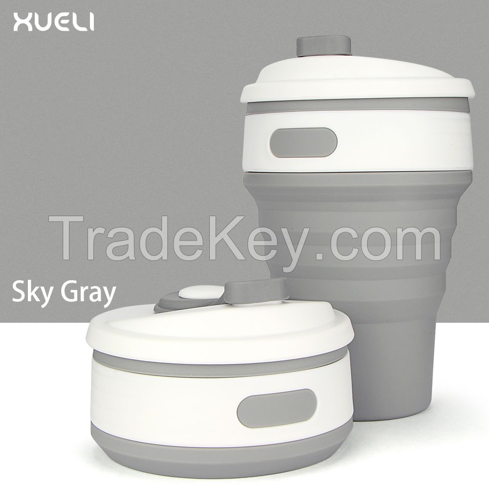 350ml food grade silicone collapsible cup BPA free wholesale OEM