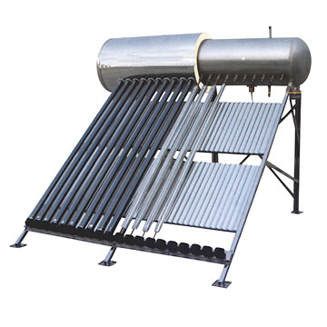 Pressurized solar water heater with heatpipe