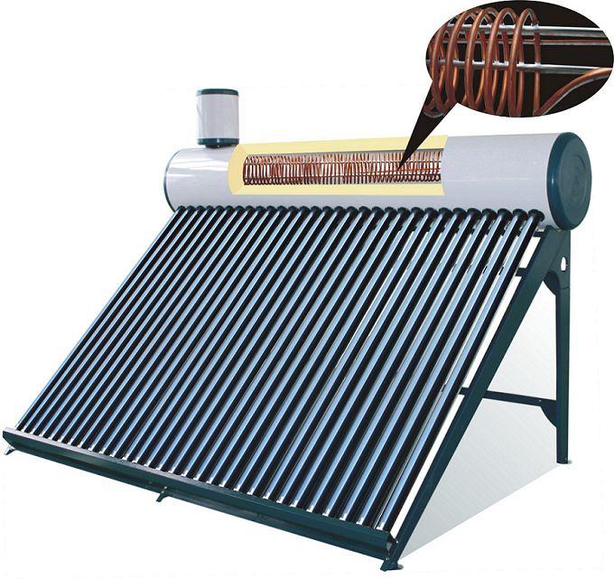 pressurized solar water heater with cooper coil