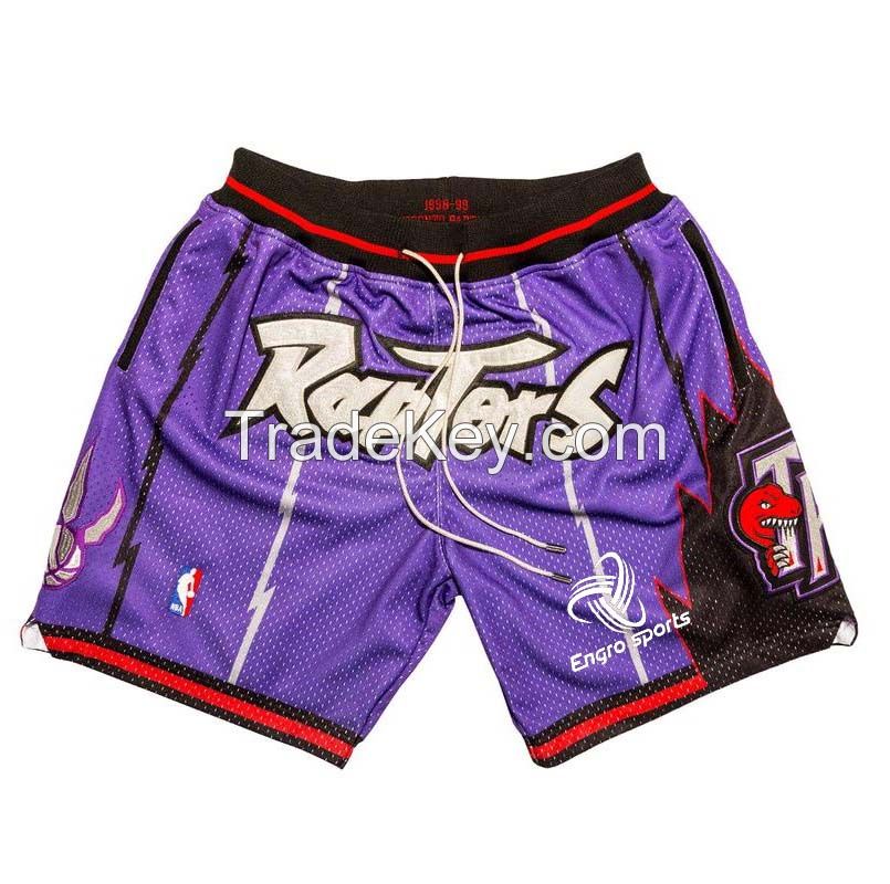 sublimation embroidery tackle twill basketball shorts