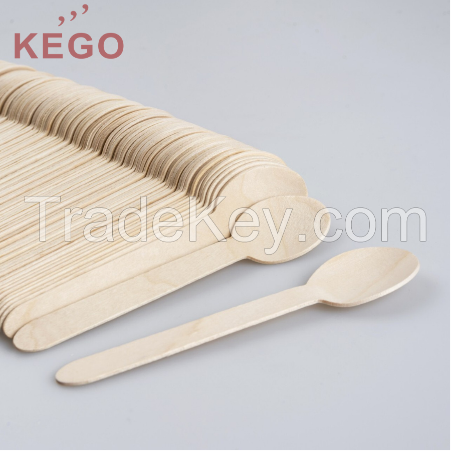 Disposable wooden cutlery from Kego factory in Vietnam