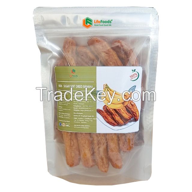 Shelf life 12 months sweet flavor dried fruit bag Soft Dried Banana from Lifefoods Vietnam