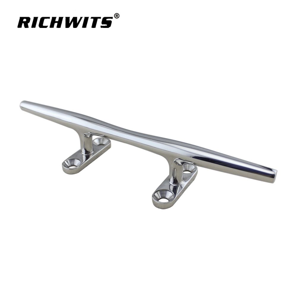 Marine hardware high polished wire rope cleat Stainless 316 boat accessories Open Base boat Cleats