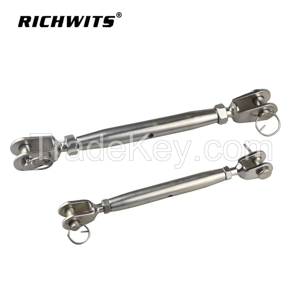 Stainless Steel rigging hardware pipe turnbuckle European Jaw-jaw Close Body Turnbuckle