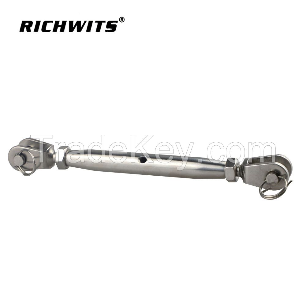 Stainless Steel rigging hardware pipe turnbuckle European Jaw-jaw Close Body Turnbuckle