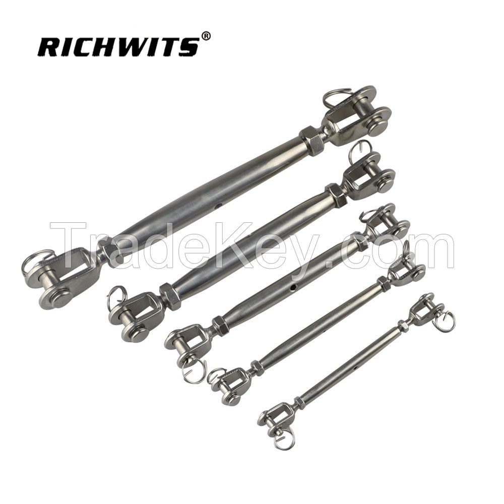 Stainless Steel rigging hardware pipe turnbuckle European Jaw-jaw Close Body Turnbuckle
