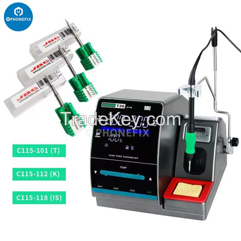 SUGON T3602 Soldering Station with JBC T115 T210 iron tips
