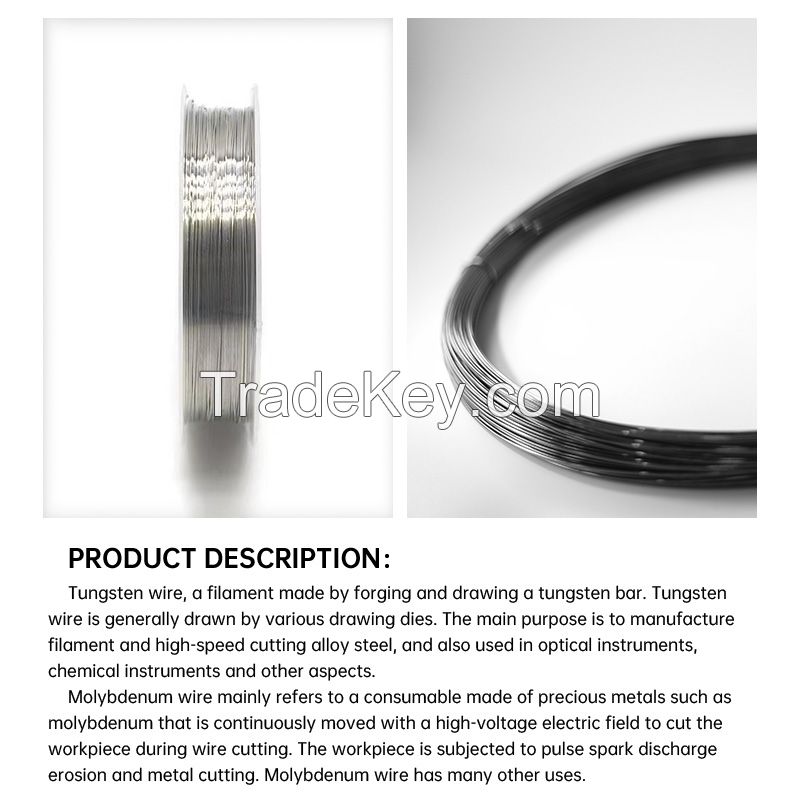 Pure molybdenum wire for high-temperature furnace components Hongjia High-quality molybdenum wire, tungsten wire custom cutting