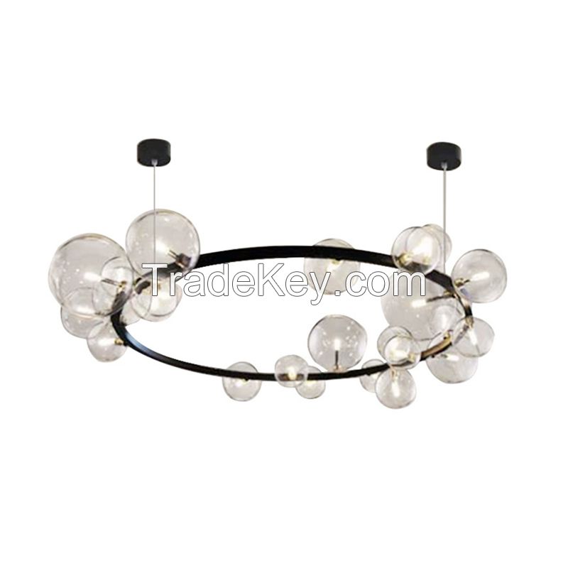 Nordic Living Room Creative Atmosphere Bedroom Dining Room Starry Magic Bean Glass Chandelier