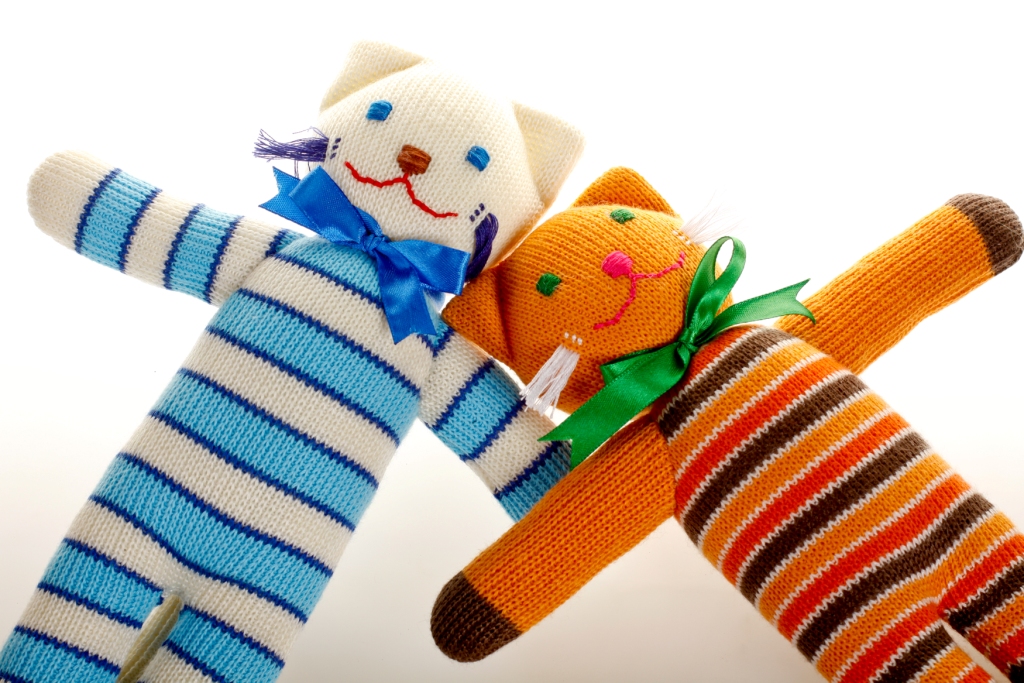 Hand made stuffed knitted animals from Ukraine