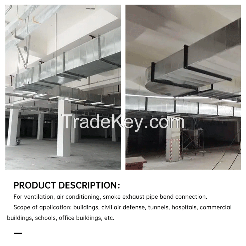 Chuan Kaihong-Elbow TUBE Customized production of 70 degree galvanized sheet for fire and smoke exhaust/Can be customized/price is for reference only