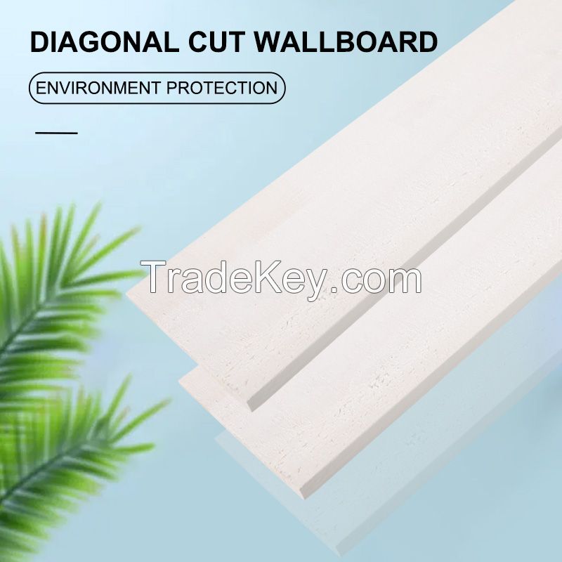 Diagonal split wall panel used for the exterior wall board of the house