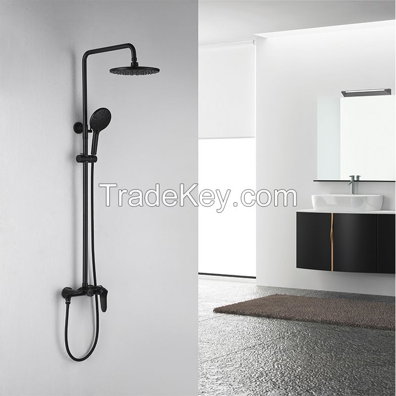 Shower shower suit copper surface mounted simple bathroom single shower Welcome to consult
