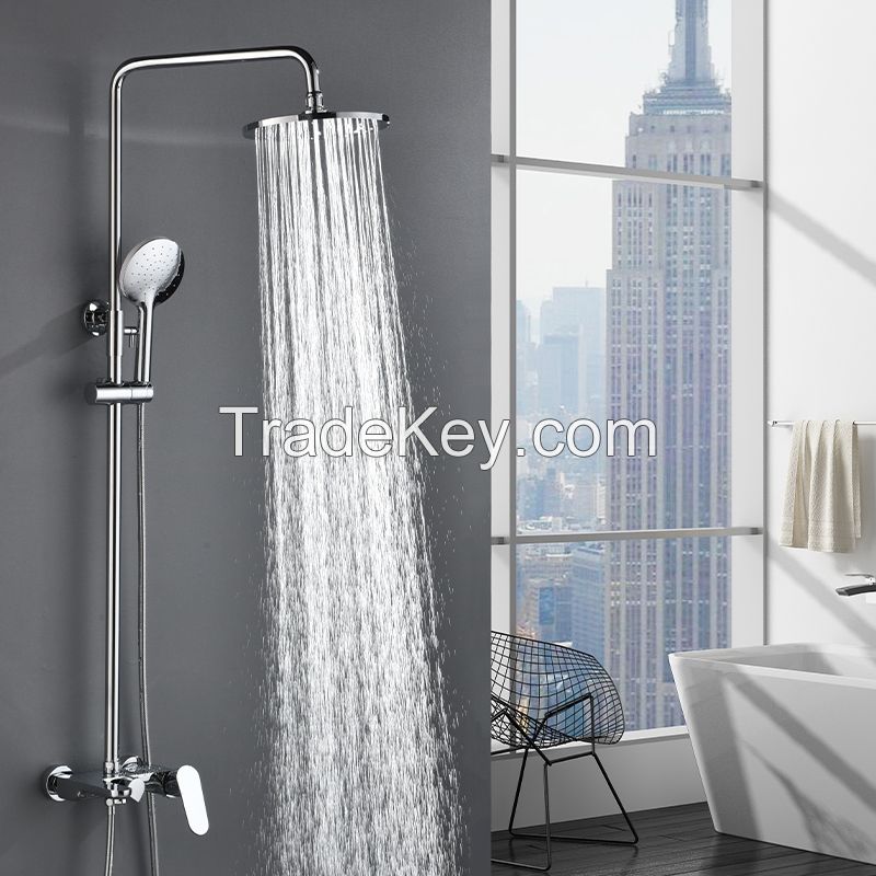 Shower shower suit copper surface mounted simple bathroom single shower Welcome to consult