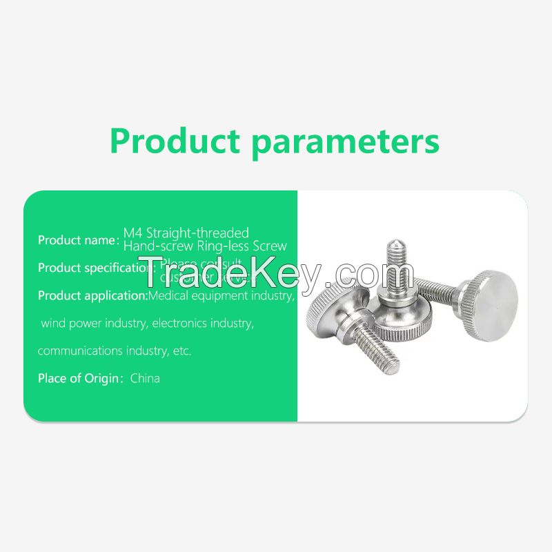 M4 straight-grain hand-screwed acyclic screw hardware tool .Ordering products can be contacted by mail.