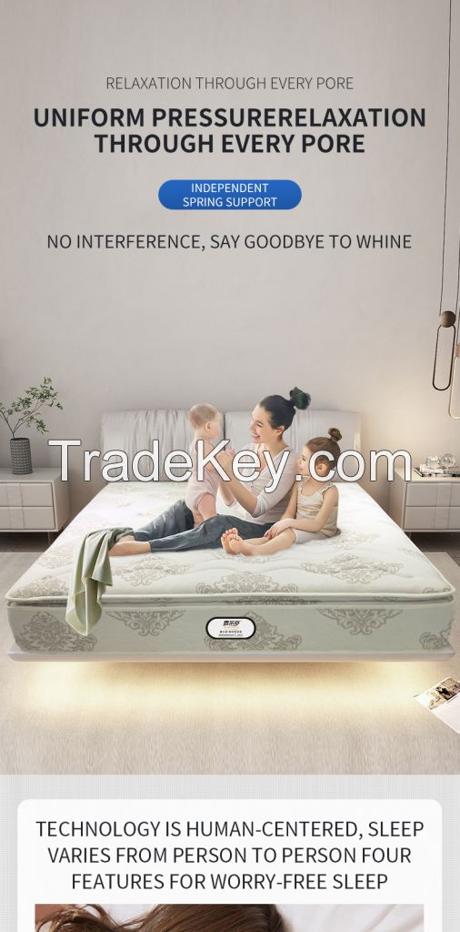 Factory direct spring coconut mattress Home star hotel bed and breakfast rental room mattress double 1.8m mattress
