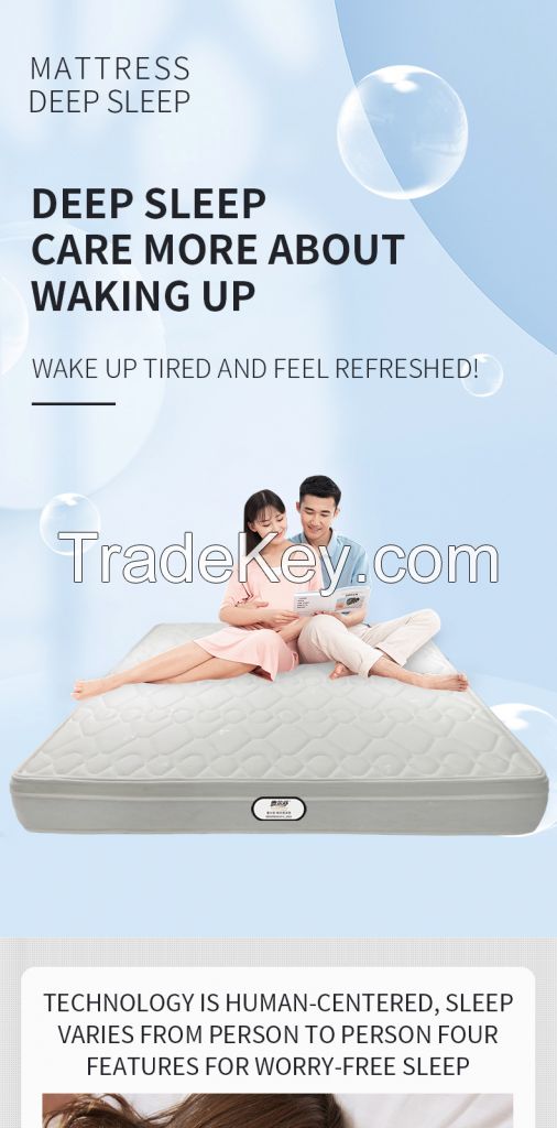 Factory direct spring coconut mattress Home star hotel bed and breakfast rental room mattress double 1.8m mattress