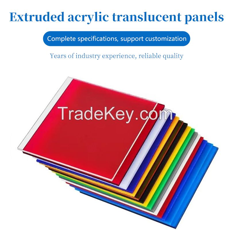 Extruded acrylic color permeable plate