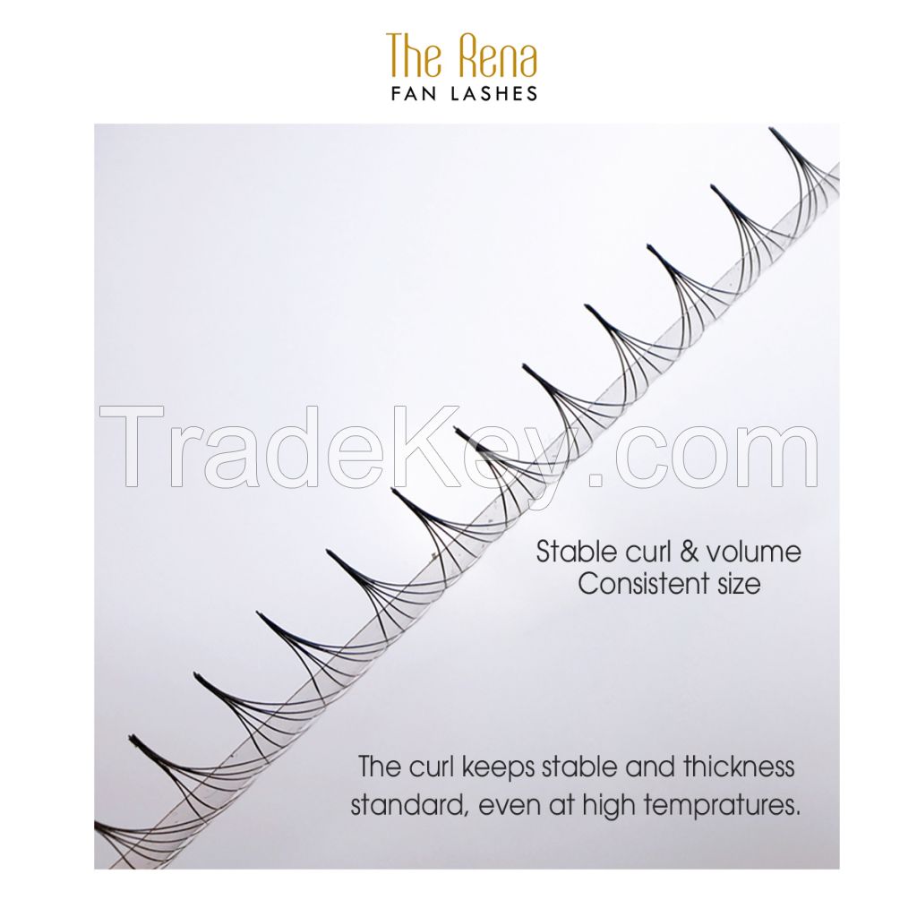Premade Fans Eyelash Extensions 6D | 1000 premade volume fans lengths 9 or 13 mm | 100% handmade premade fan lashes, light soft & long lasting, Thick 0.07, Curl D