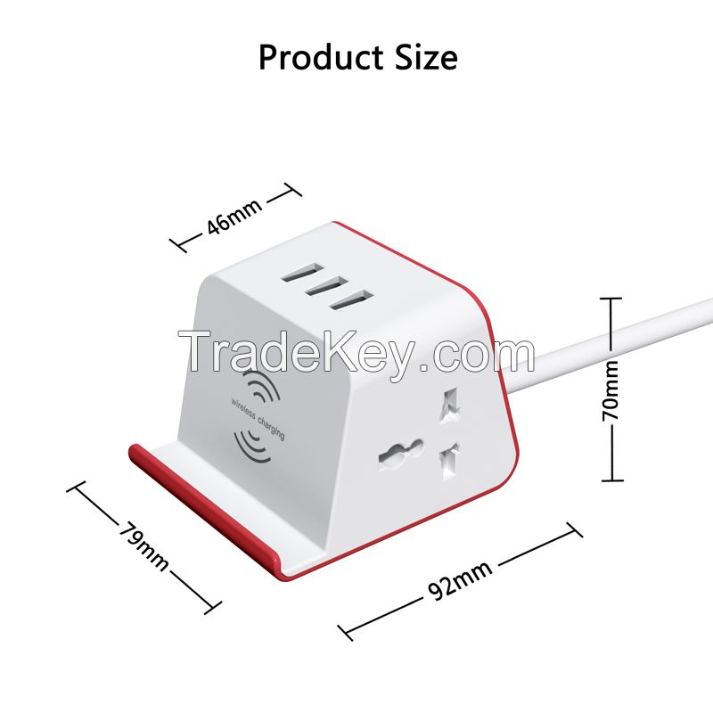 Jeostorm 10W wireless charging power socket with mobile holder 