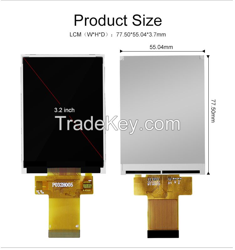 450 Nit 3.5 Inch Touch Screen 320x480 Pixels TFT LCD Module