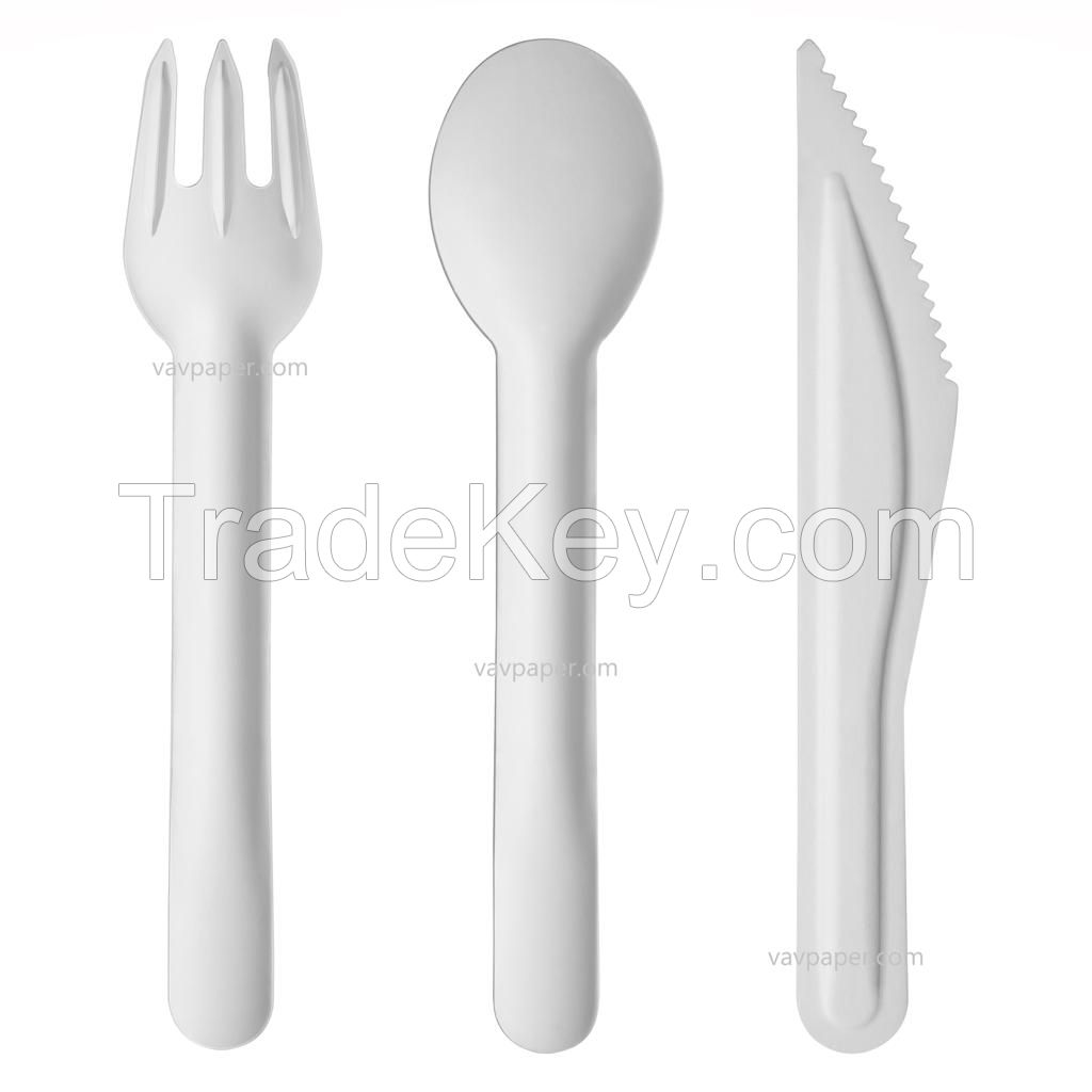 Disposable Biodegradable Eco Friendly Compostable Peper Fork