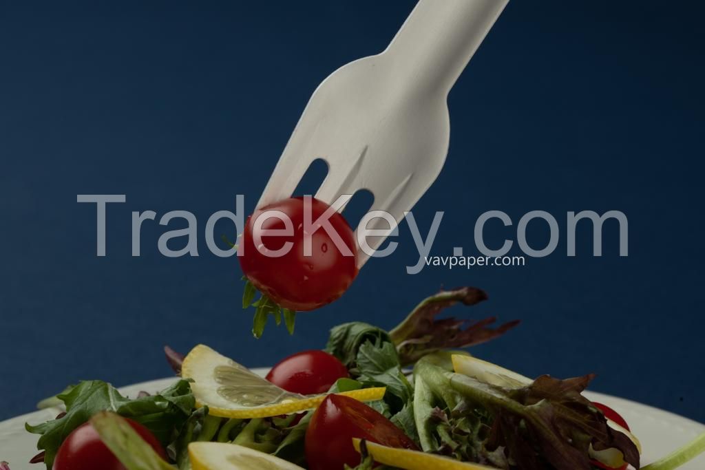 Disposable Biodegradable Eco Friendly Compostable Peper Fork