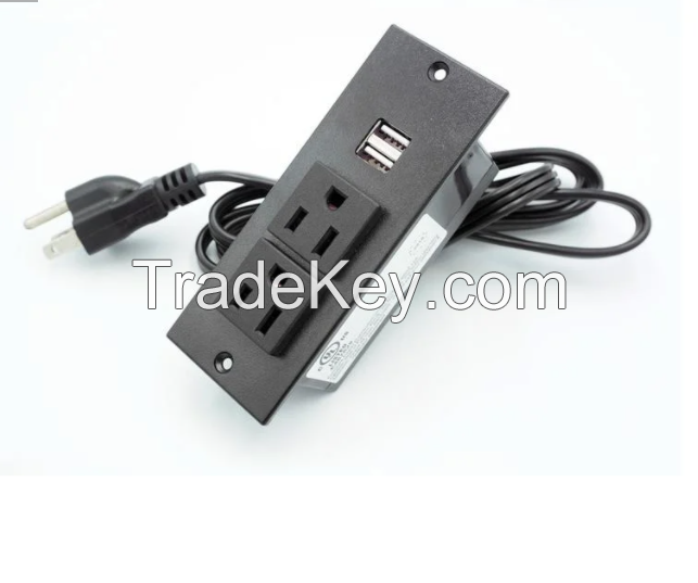 Power Strip Surge Protector Socket, dual Outlets and 2 USB Ports, Overload Protection