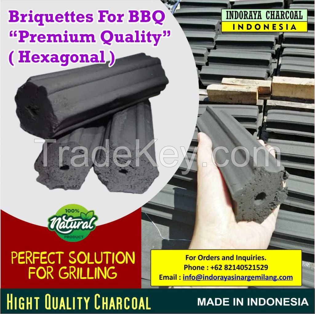 HEXAGONAL BRIQUETTE FOR BBQ 