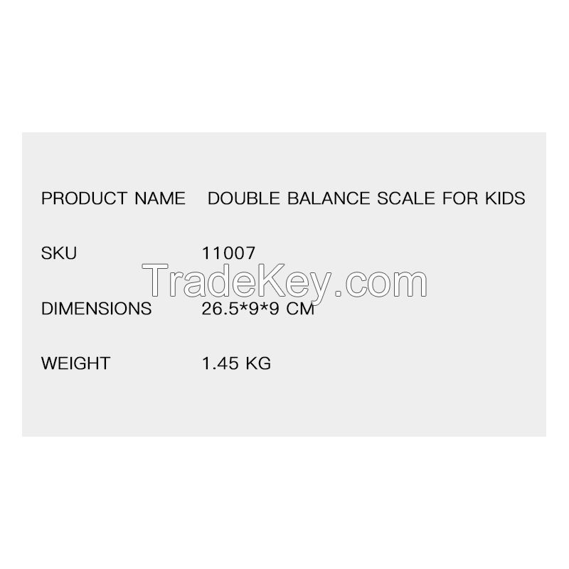 Double Balance Scale for Kids Clear Bucket Balance Scale for Liquids and Solids