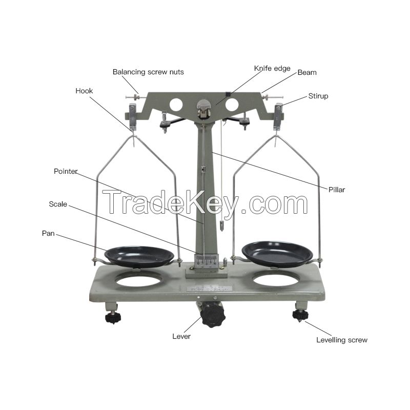 Mechanical Balance Scale Double Pan Balance Scale Balance Tray Table Scale For Laboratory School Physics Teaching Supplies (200g)