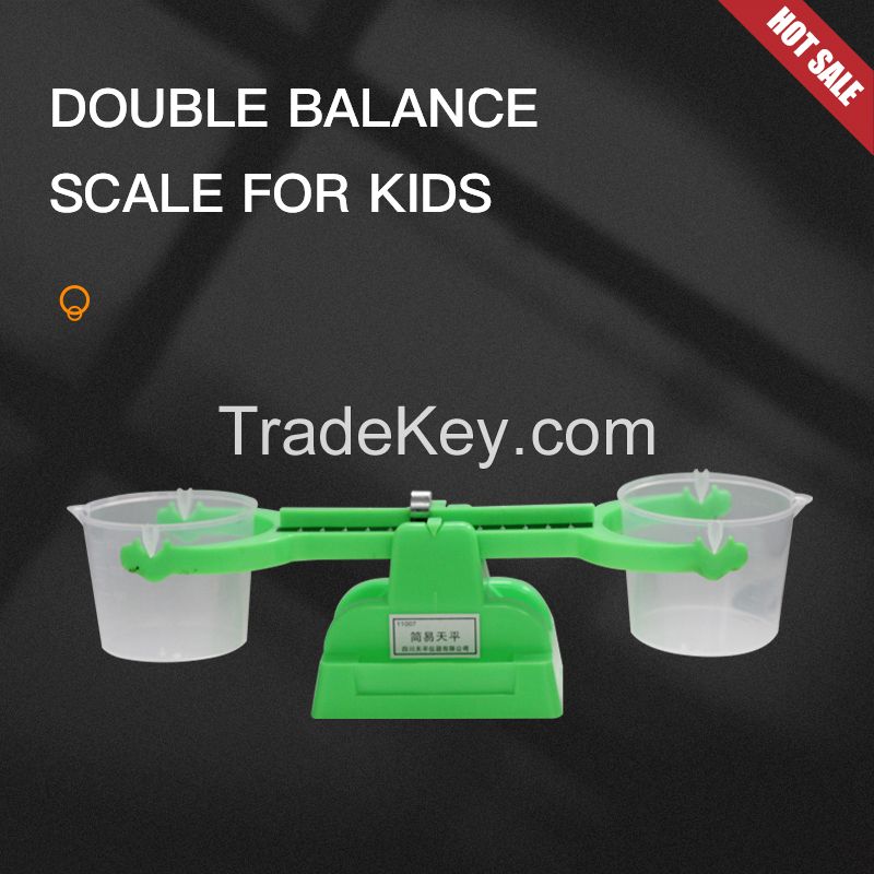 Double Balance Scale for Kids Clear Bucket Balance Scale for Liquids and Solids