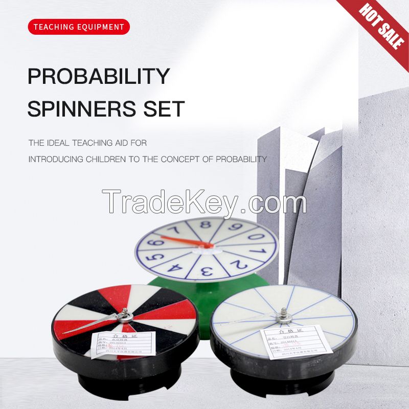 Probability Spinners Set of 3 Game Spinner Write On/Wipe Off Surface for  Multiple Uses By Sichuan Jinrun Instrument