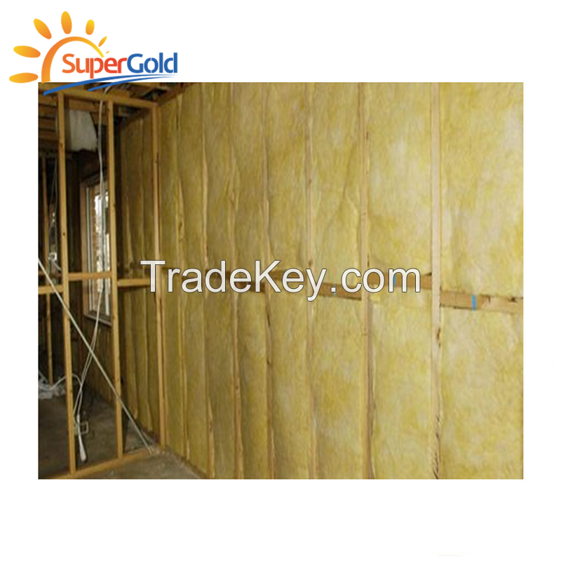 SuperGold acoustic fiberglass wool blanket heat insulation glass wool for Internal wall Dry lining