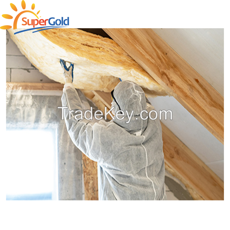 SuperGold fiber glass wool insulation blanket glass wool for pitched roof insulation