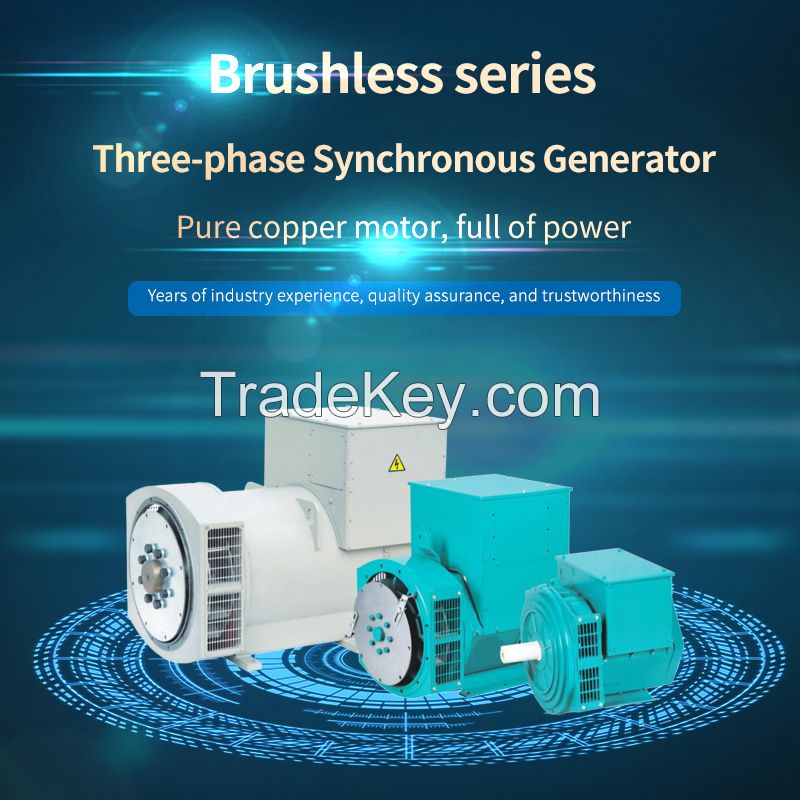 Brushless series three-phase synchronous generator