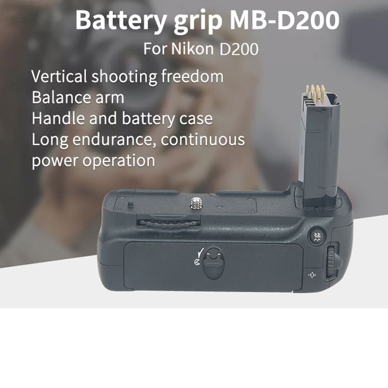 MB-D200 Vertical Battery Grip Multi-Power Battery Pack for Nikon D200 Camera Replace