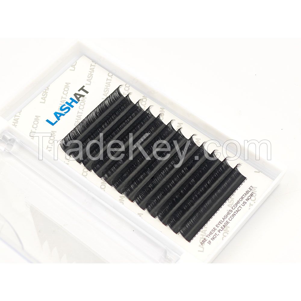 Custom Packaging Classic Eyelash C/CC/D/DD/B/J/L/LC/L/M  Curl Individual Lash Extensions Korean Silk Lash Trays Export Viet Nam