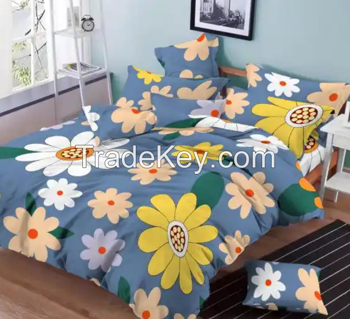 100 polyester microfiber printed fabric for bed sheet