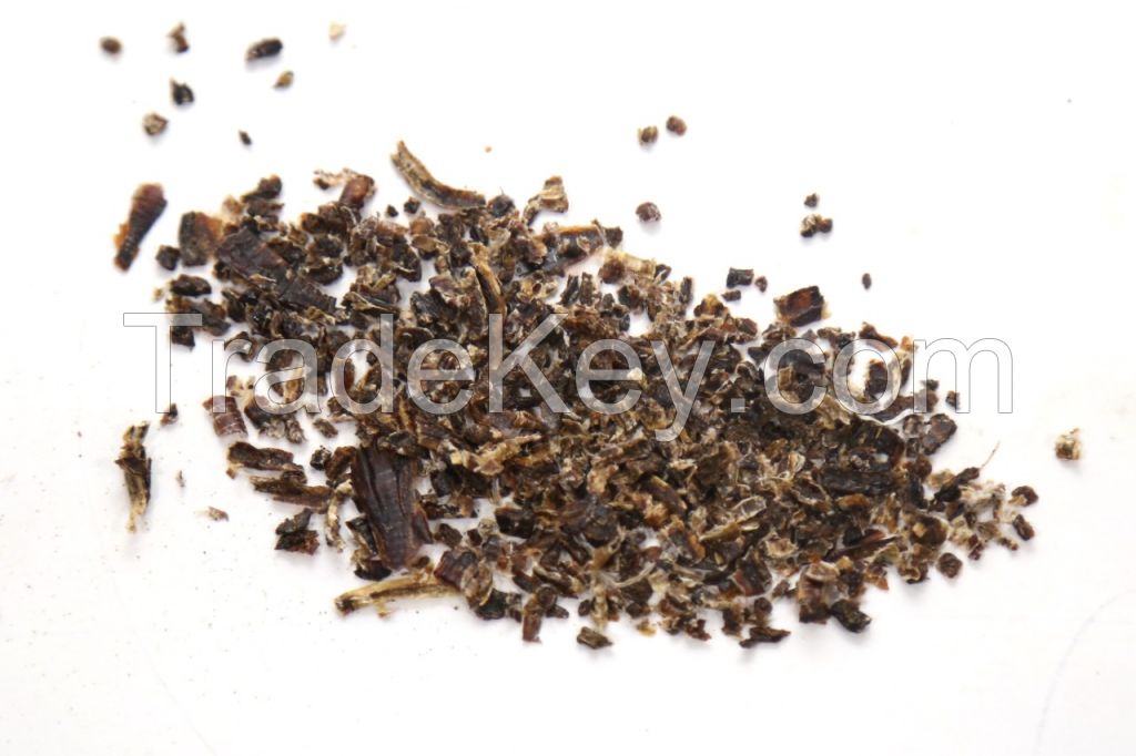 Processed dried earthworms