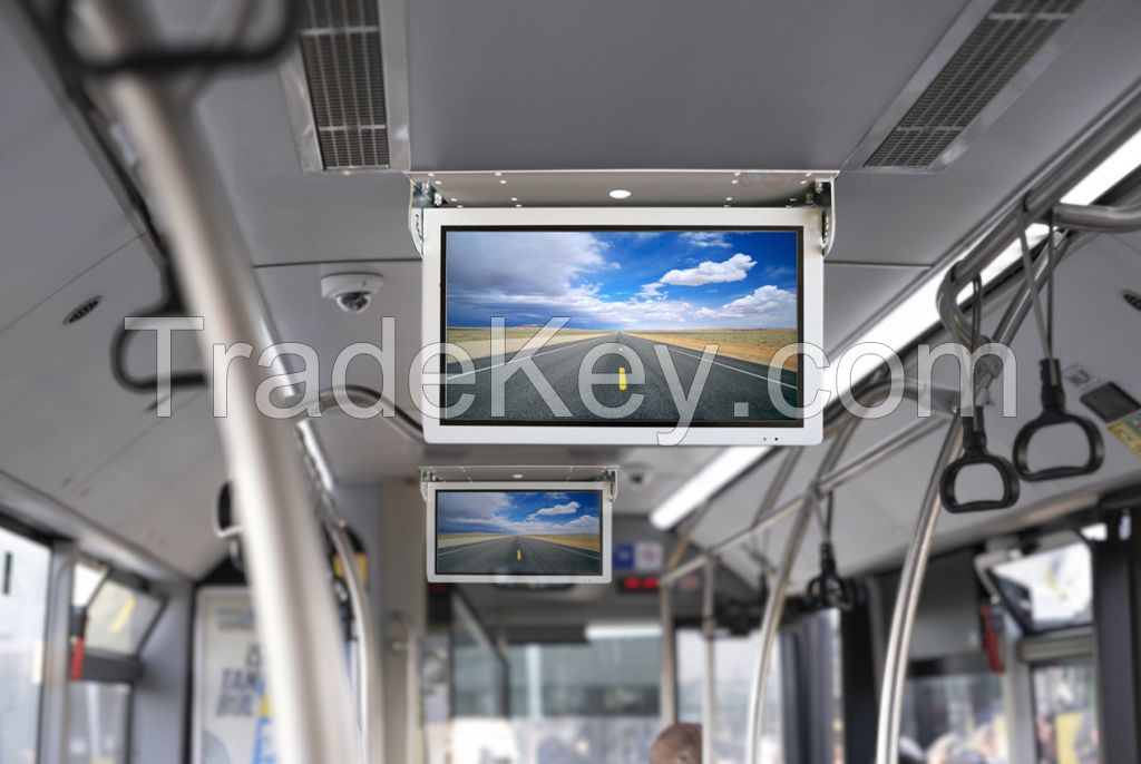 OSK QZ-2151 AV input 21.5inch Bus LCD Monitor Folding Car Display Monitor ROOF AV Video Input /Bus Monitor 24v12V