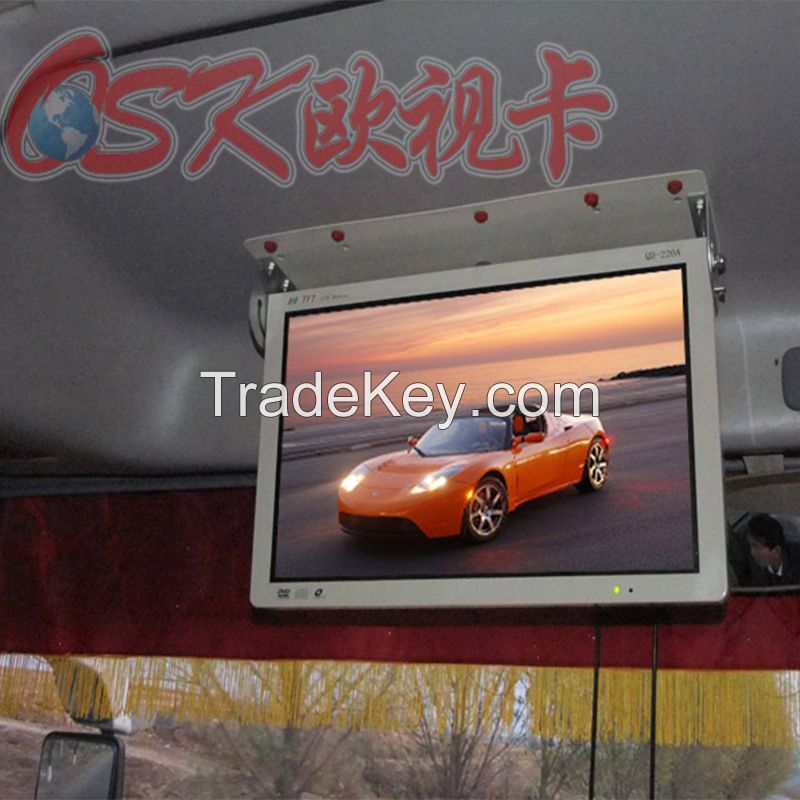 OSK QZ-2151 AV input 21.5inch Bus LCD Monitor Folding Car Display Monitor ROOF AV Video Input /Bus Monitor 24v12V