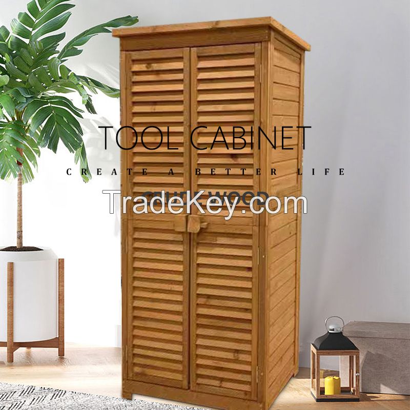 Striped tool cabinet