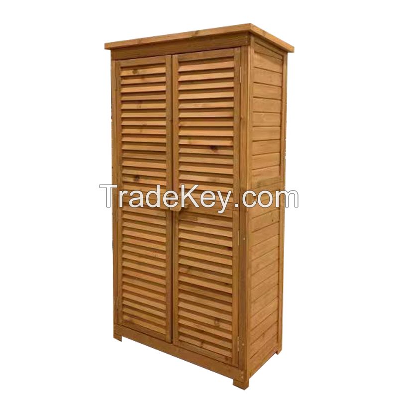 Striped tool cabinet