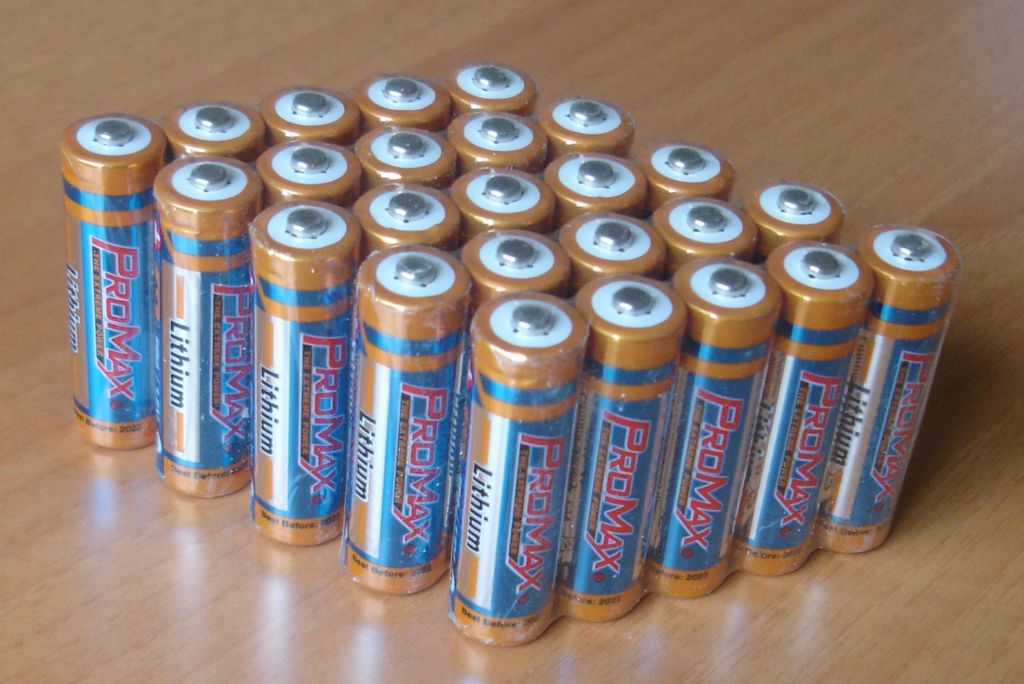 1.5V Lithium AA Size Battery L91/FR6, 2900mAh Ultra Capacity